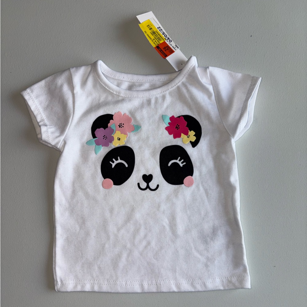 White Kids Panda T-Shirt